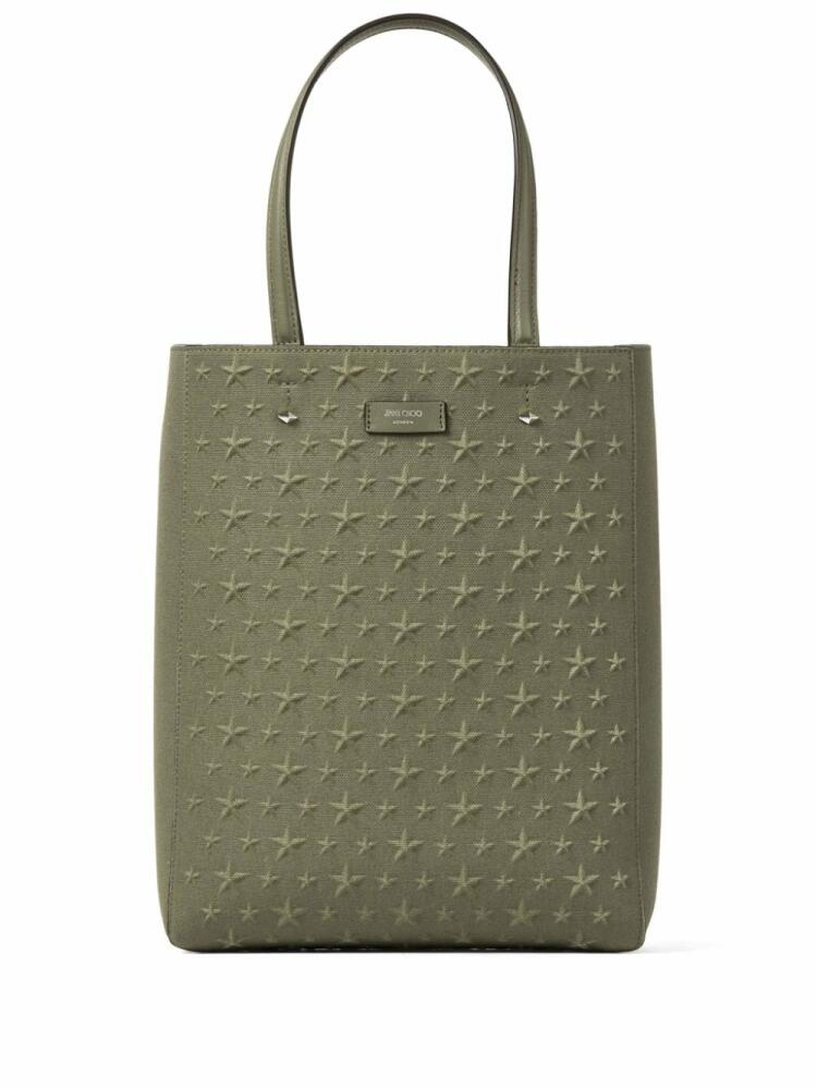 Jimmy Choo Lenny M-M canvas tote bag - Green Cover