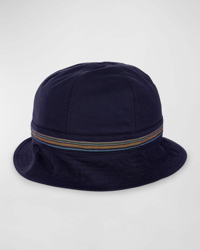 Paul Smith Men's Cotton Signature Band Bucket Hat Cover