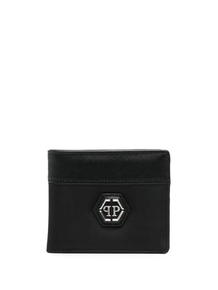 Philipp Plein Hexagon-plaque bifold wallet - Black Cover