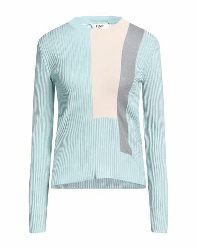 Fendi Woman Sweater Sky blue Silk, Synthetic fibers, Elastane, Mohair wool, Wool Cover