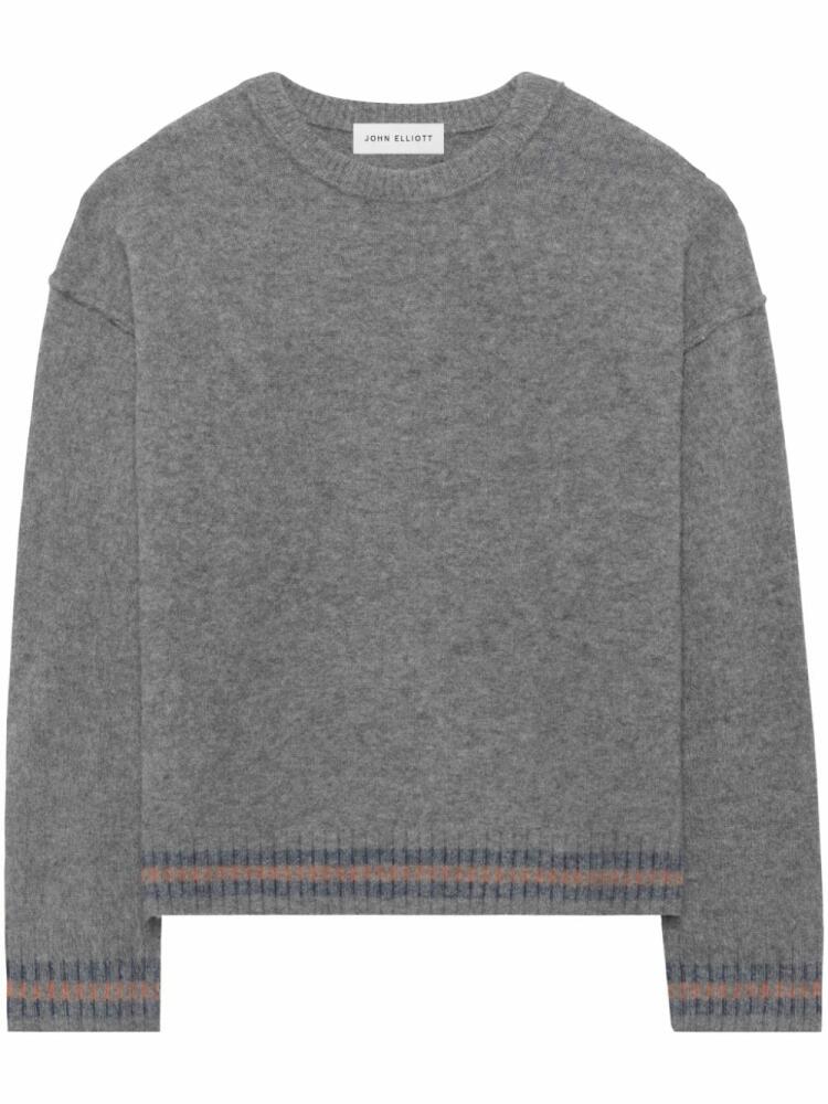 John Elliott Varsity brushed-wool jumper - Grey Cover