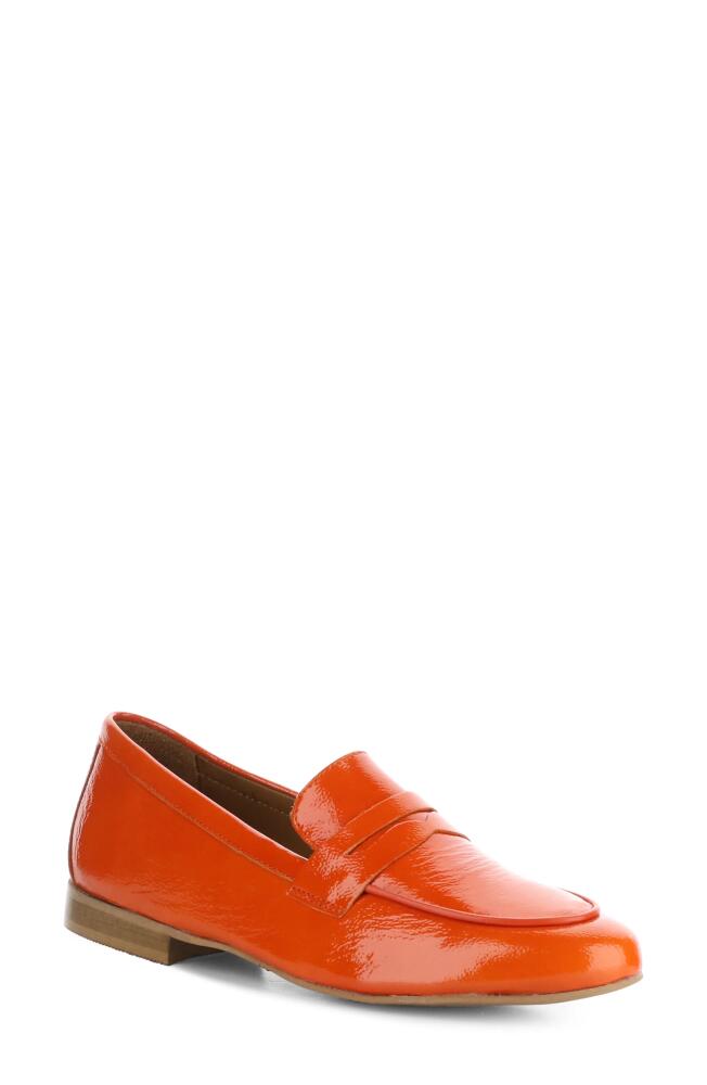 Bos. & Co. Jena Penny Loafer in Deep Orange Duma Pat Cover