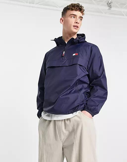 Tommy Jeans Chicago oversized half zip jacket in navy Cover