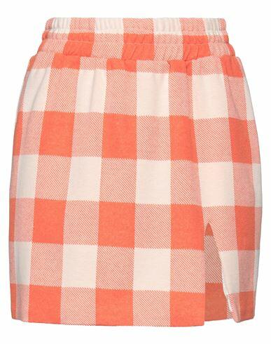 Haveone Woman Mini skirt Orange Polyester, Cotton, Elastane Cover