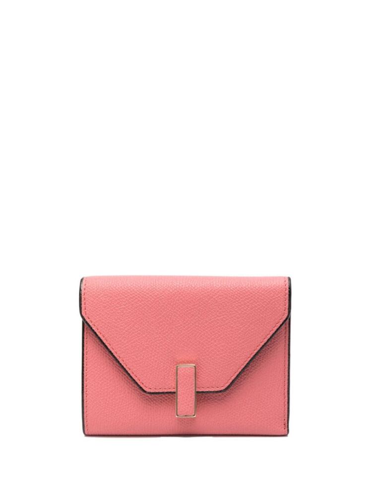 Valextra Iside bi-fold leather wallet - Pink Cover