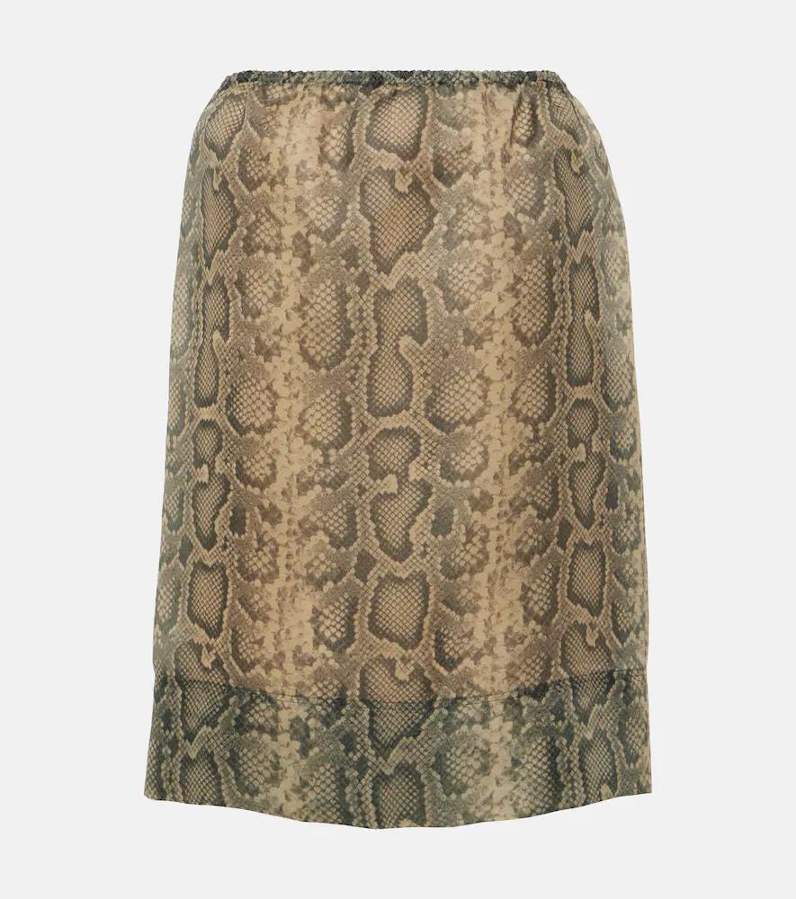 Sportmax Desio snake-effect organza midi skirt Cover