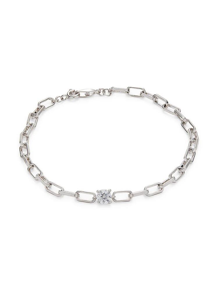 Adriana Orsini Women's Zoe Rhodium Plated & Cubic Zirconia Link Bracelet Cover