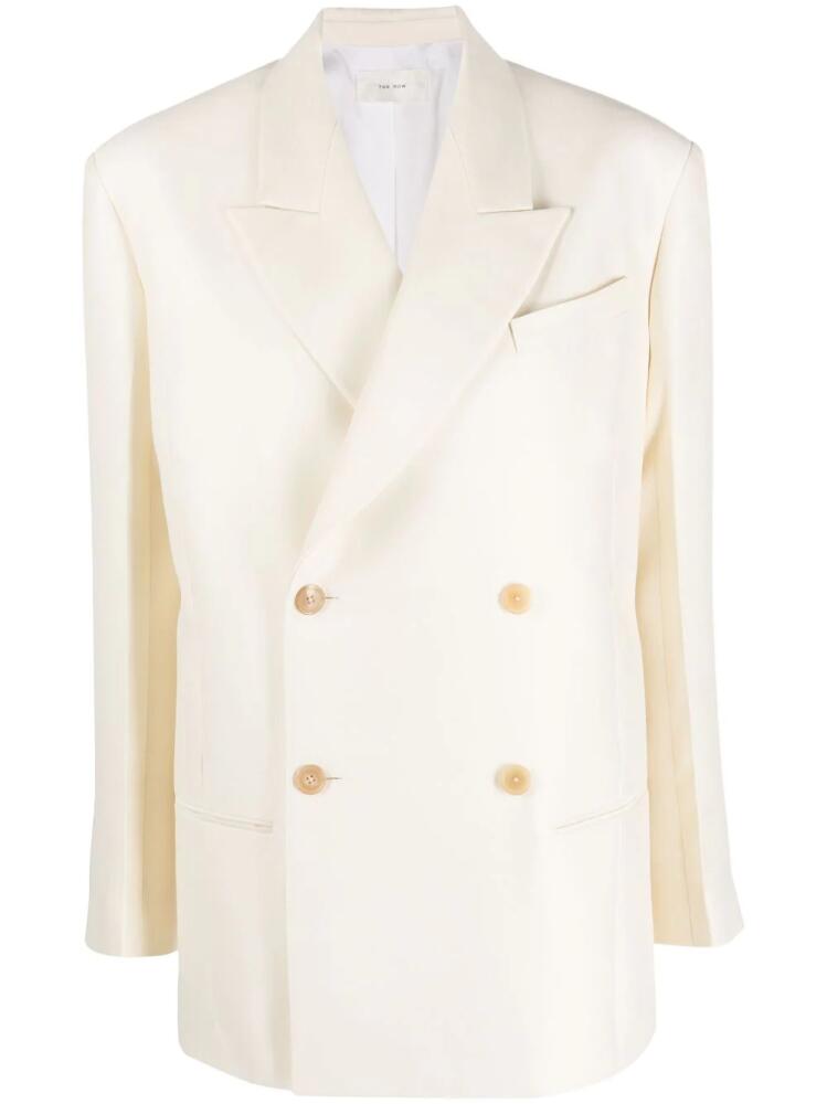 The Row Cosima wool-silk blend jacket - Neutrals Cover