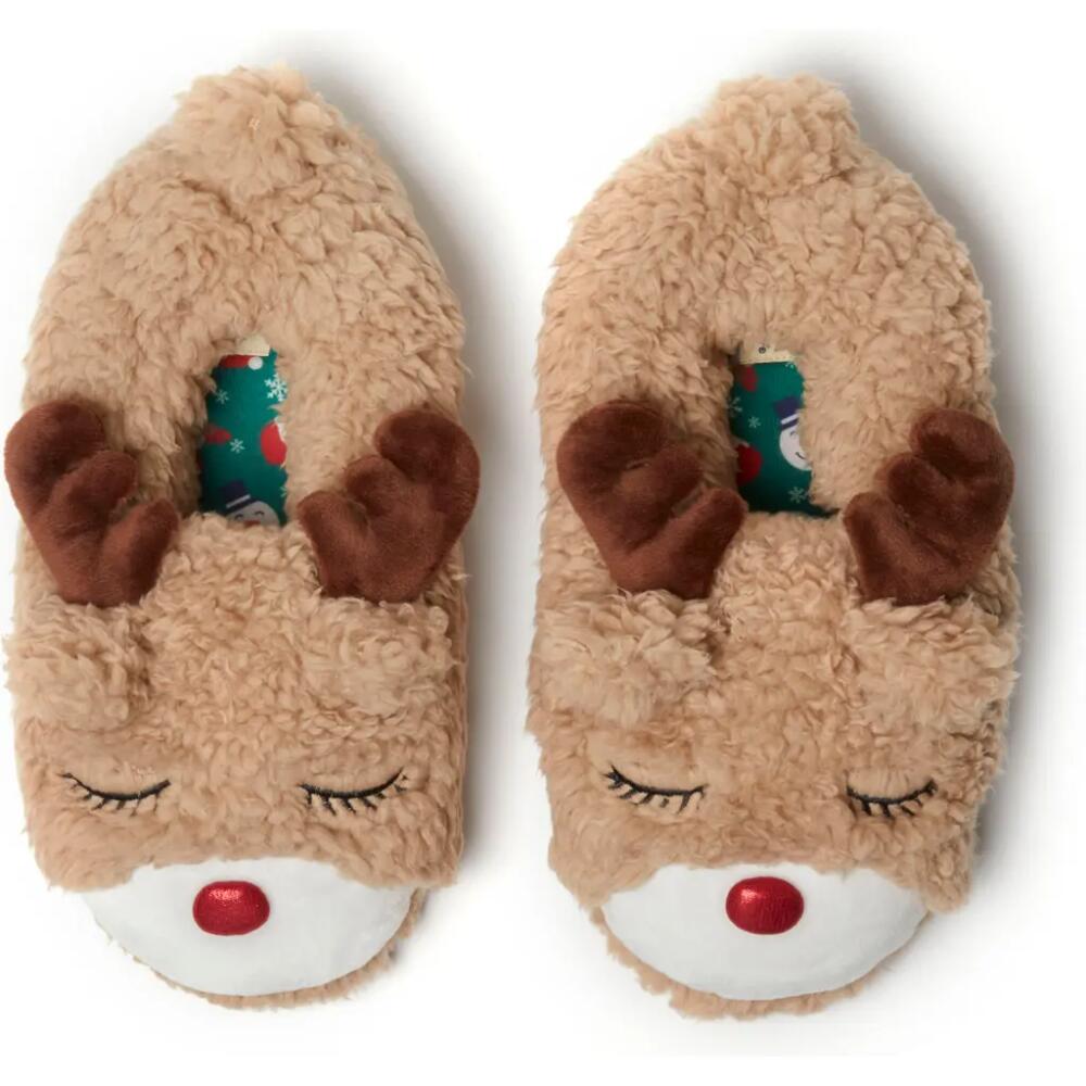 DEARFOAMS Animal Closed Back Slipper in Latte Cover