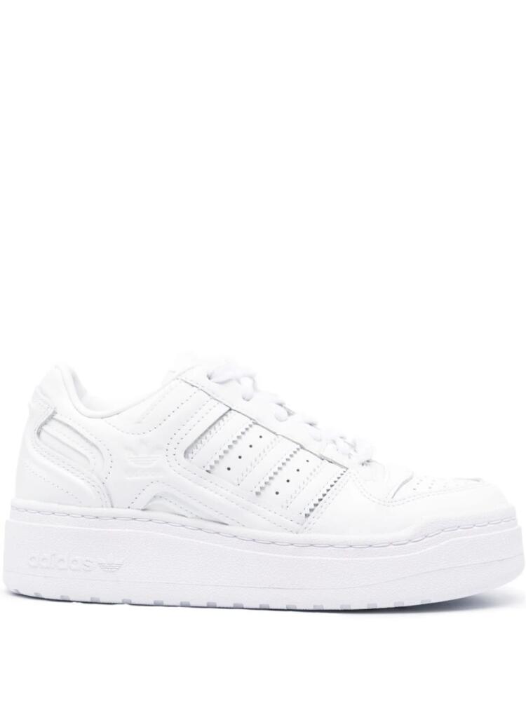 adidas logo-patch leather sneakers - White Cover