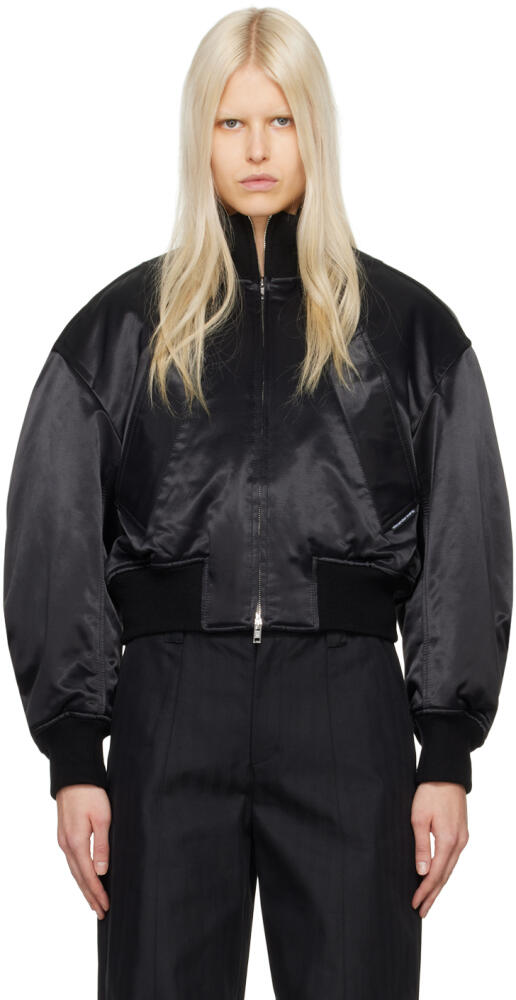 Alexander Wang Black Slanted Bomber Jacket Cover