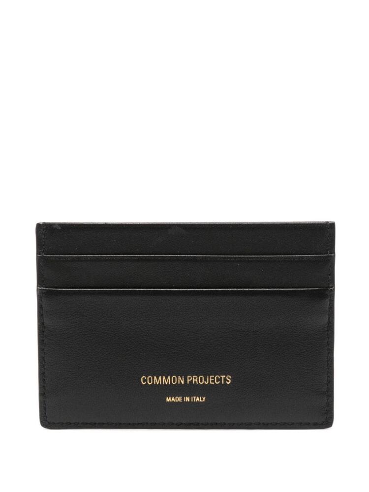 Common Projects logo-stamo leather cardholder - Black Cover