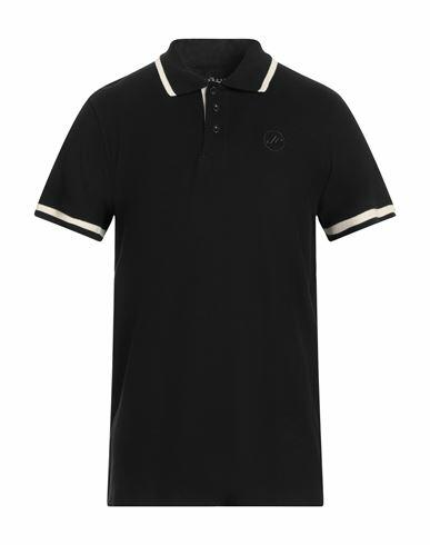 John Richmond Man Polo shirt Black Cotton Cover