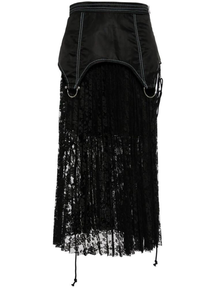 Andersson Bell lace combination maxi skirt - Black Cover