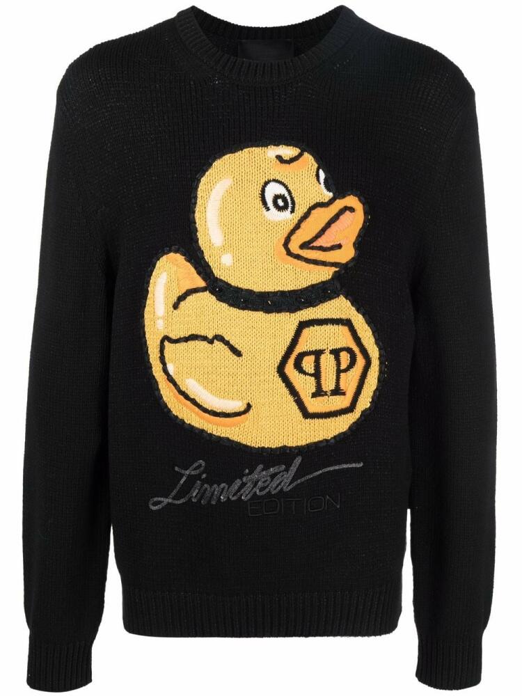 Philipp Plein embroidered-duck jumper - Black Cover