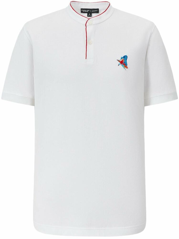 Shanghai Tang x Jacky Tsai mandarin-collar polo shirt - White Cover