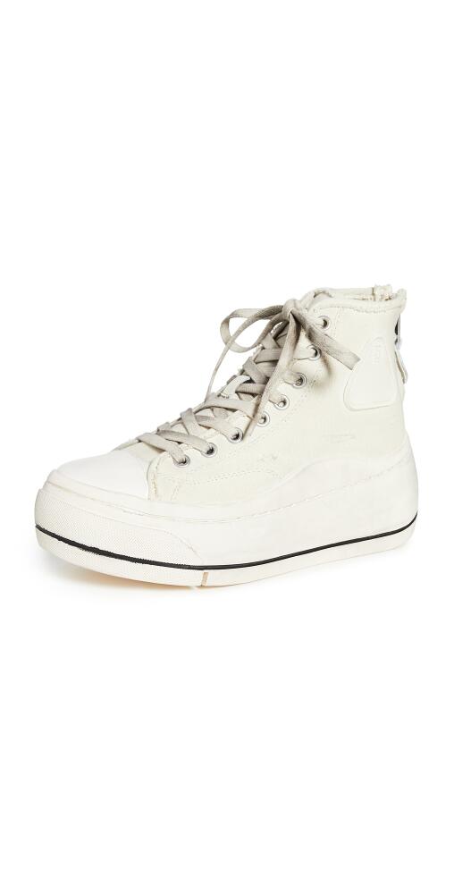 R13 High Top Sneakers Ecru Convas Cover