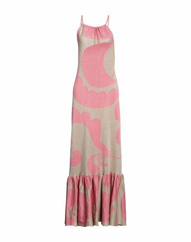 Circus Hotel Woman Maxi dress Sand Viscose, Polyester Cover