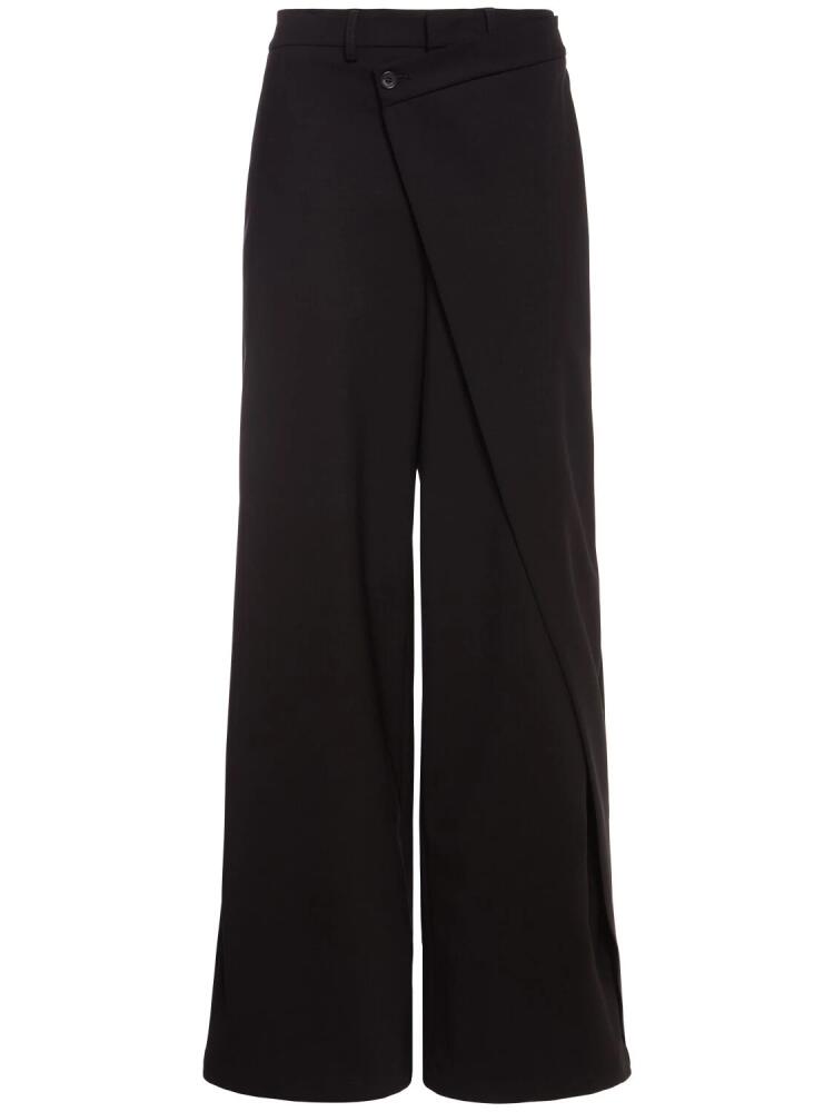 GIUSEPPE DI MORABITO Asymmetric Wool Blend Wide Pants Cover