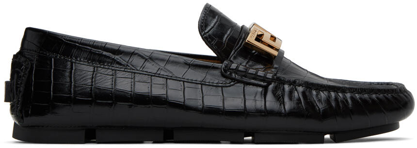 Versace Black Greca Loafers Cover