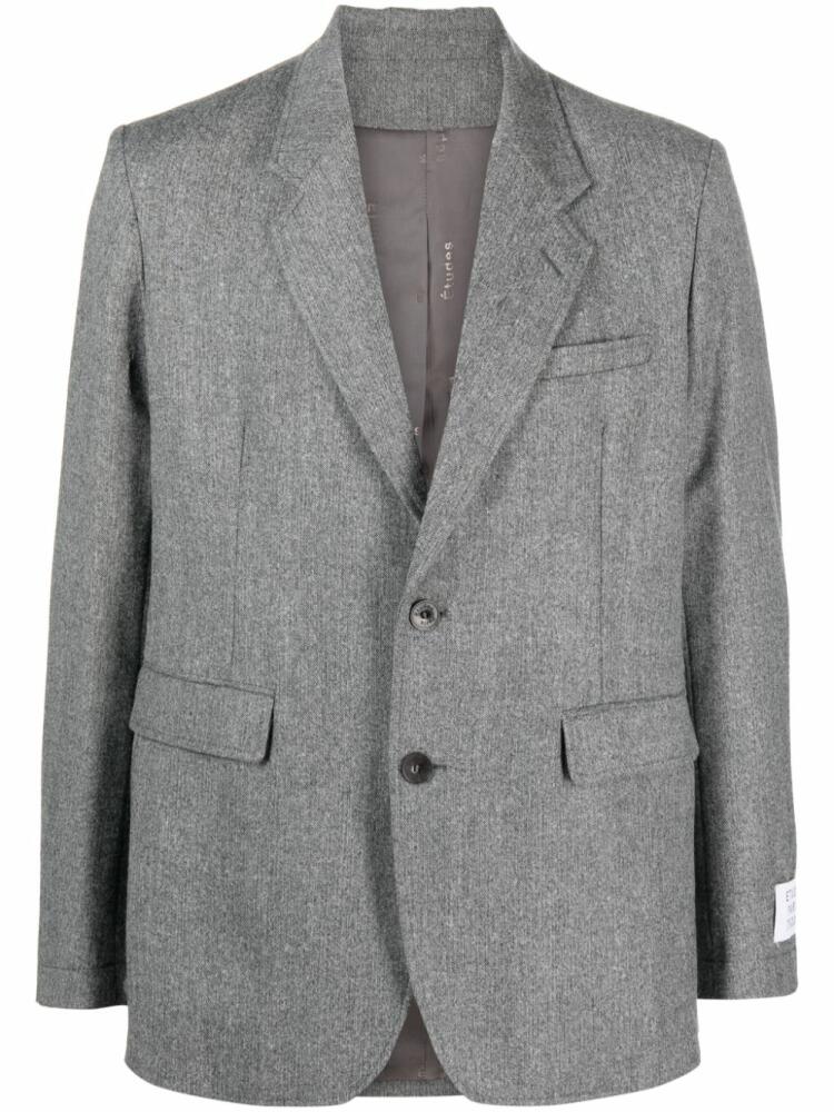 Etudes Plane Fannel single-breasted blazer - Grey Cover