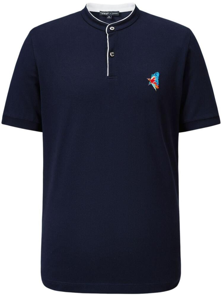 Shanghai Tang x Jacky Tsai mandarin-collar polo shirt - Blue Cover