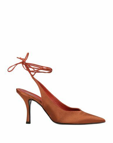 Ovye' By Cristina Lucchi Woman Pumps Brown Textile fibers, Soft Leather Cover