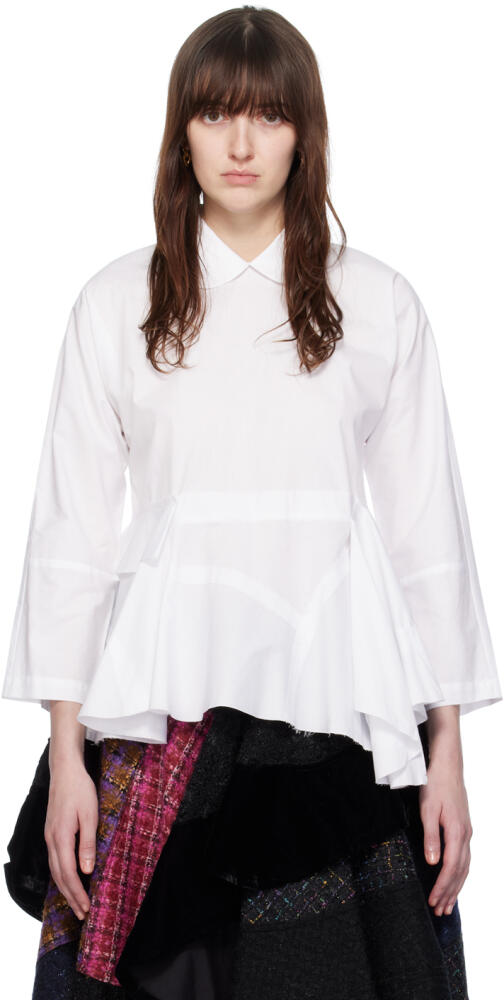 Tao Comme Des Garçons White Tiered Blouse Cover