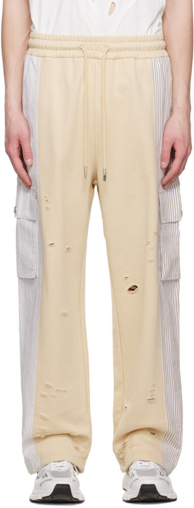 Feng Chen Wang Beige Paneled Sweatpants Cover