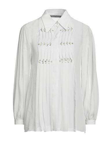 Alberta Ferretti Woman Shirt Light grey Silk, Acrylic Resin, Glass Cover