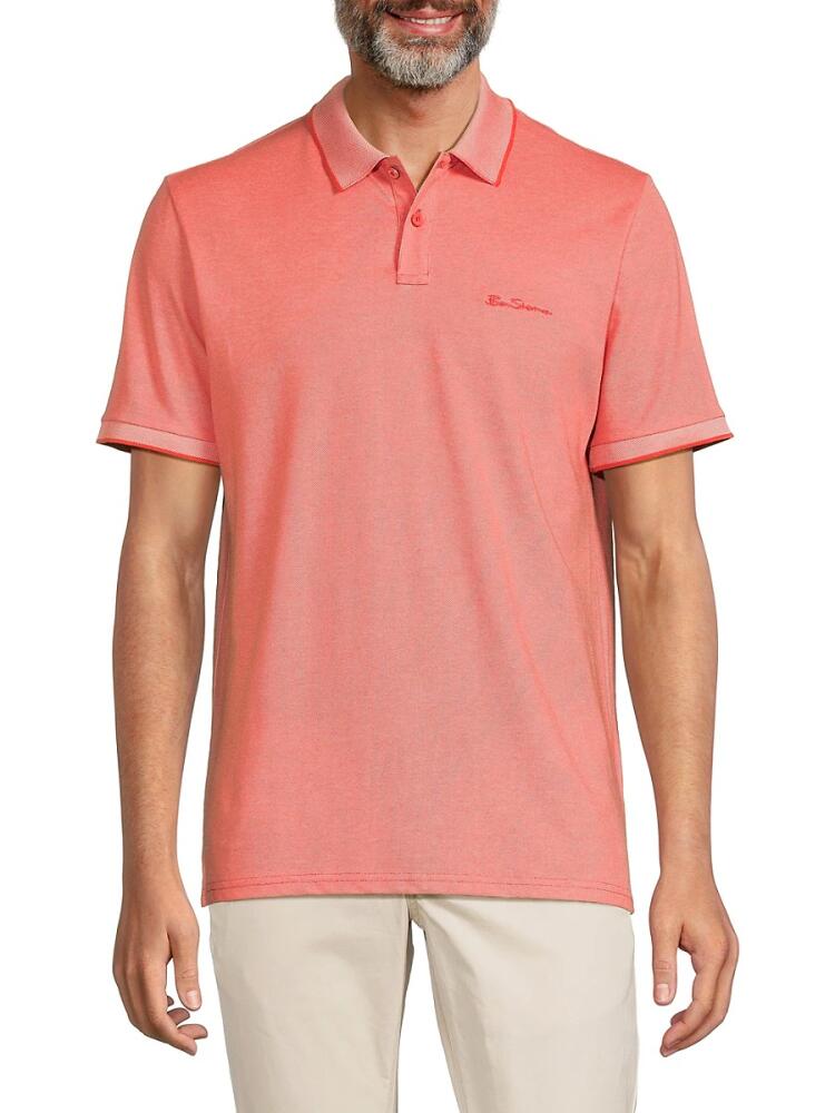 Ben Sherman Men's Birdseye Logo Polo - Salmon Cover