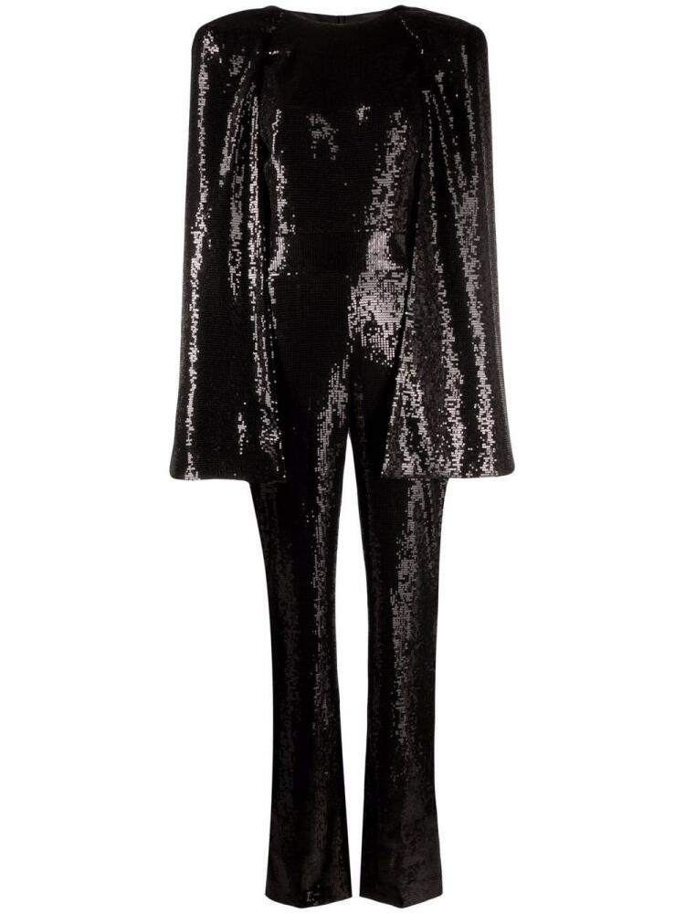 Karl Lagerfeld sequinned cape jumpsuit - Black Cover