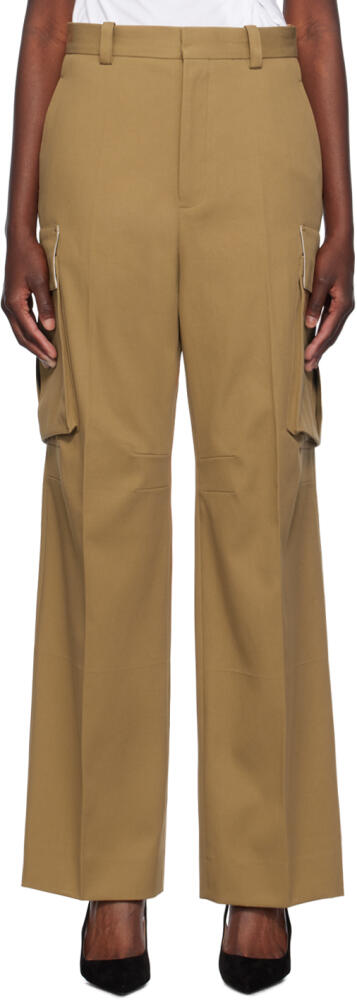 Victoria Beckham Tan Relaxed Cargo Trousers Cover