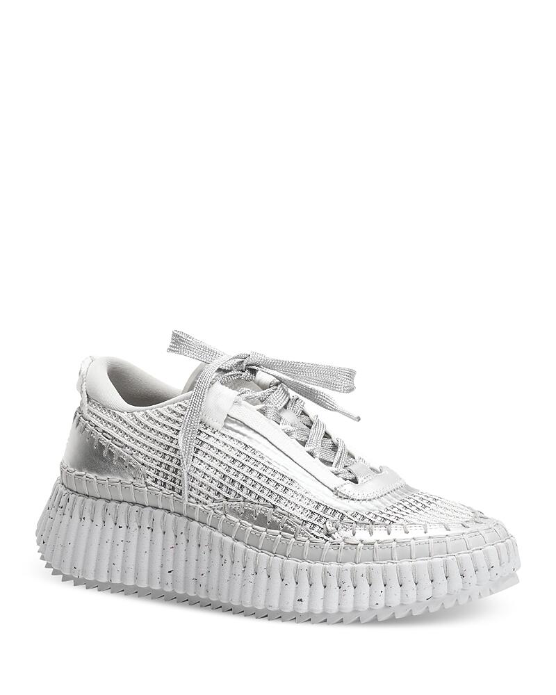 Chloe Women's Nama Woven Platform Low Top Sneakers Cover