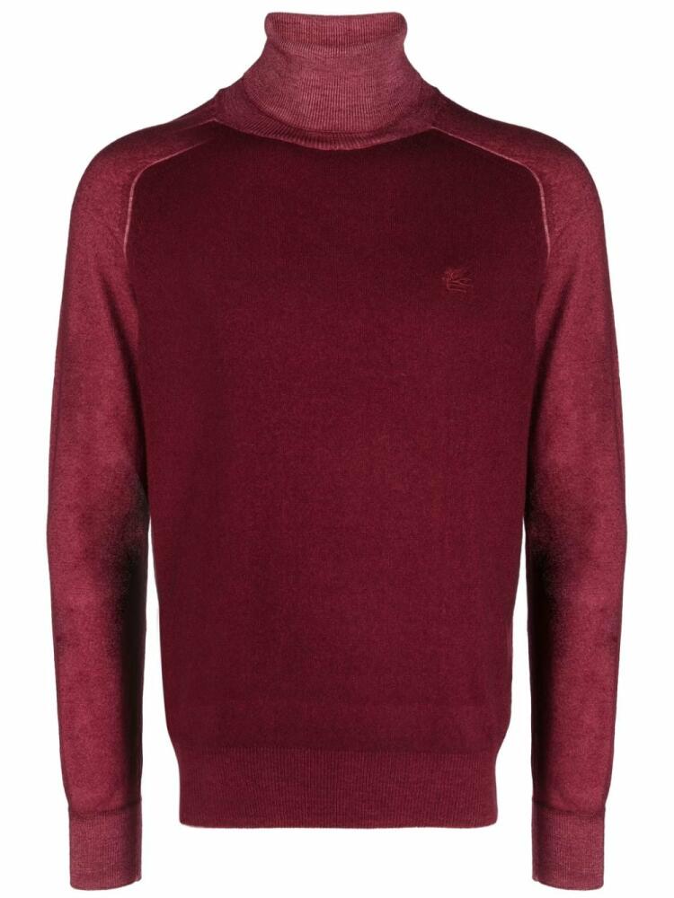 ETRO Pegaso-embroidered roll-neck jumper Cover