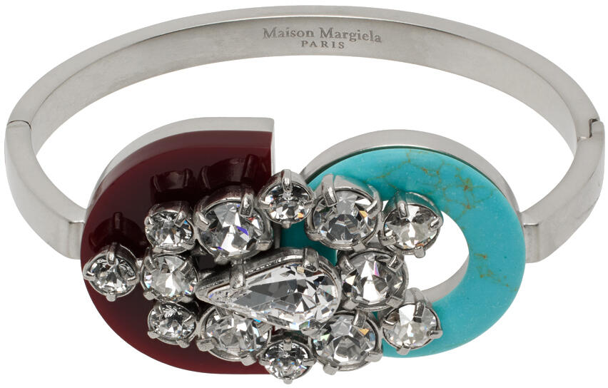 Maison Margiela Silver Crystal Bracelet Cover