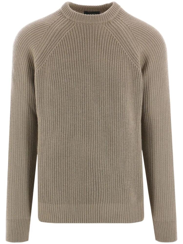 Zanone crew-neck wool jumper - Neutrals Cover