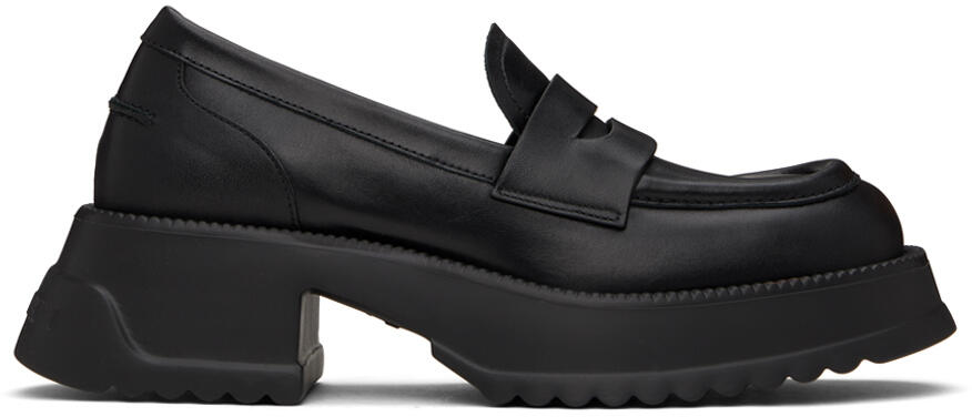 Marni Black Pinched Seam Loafers Cover