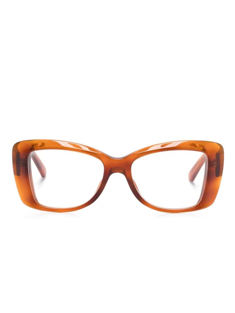 Gucci Eyewear Interlocking G plaque glasses - Brown Cover