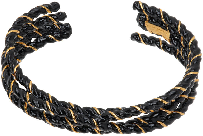 Maison Margiela Gold & Black Laces Bracelet Cover