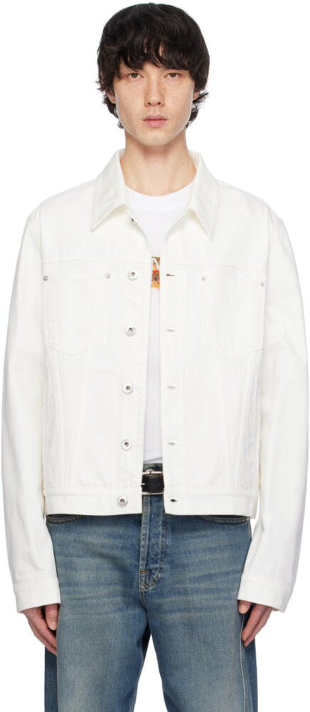 Lanvin White Button Up Denim Jacket Cover