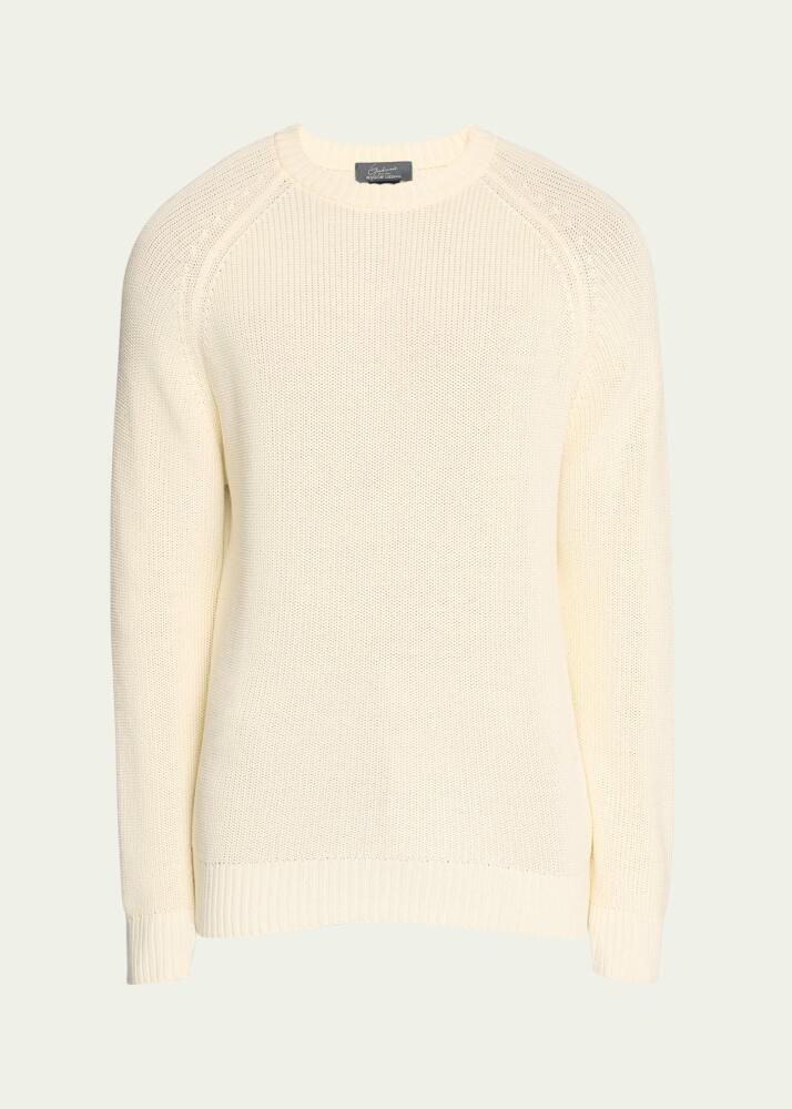 Bergdorf Goodman Men's Cotton Melange Crewneck Sweater Cover