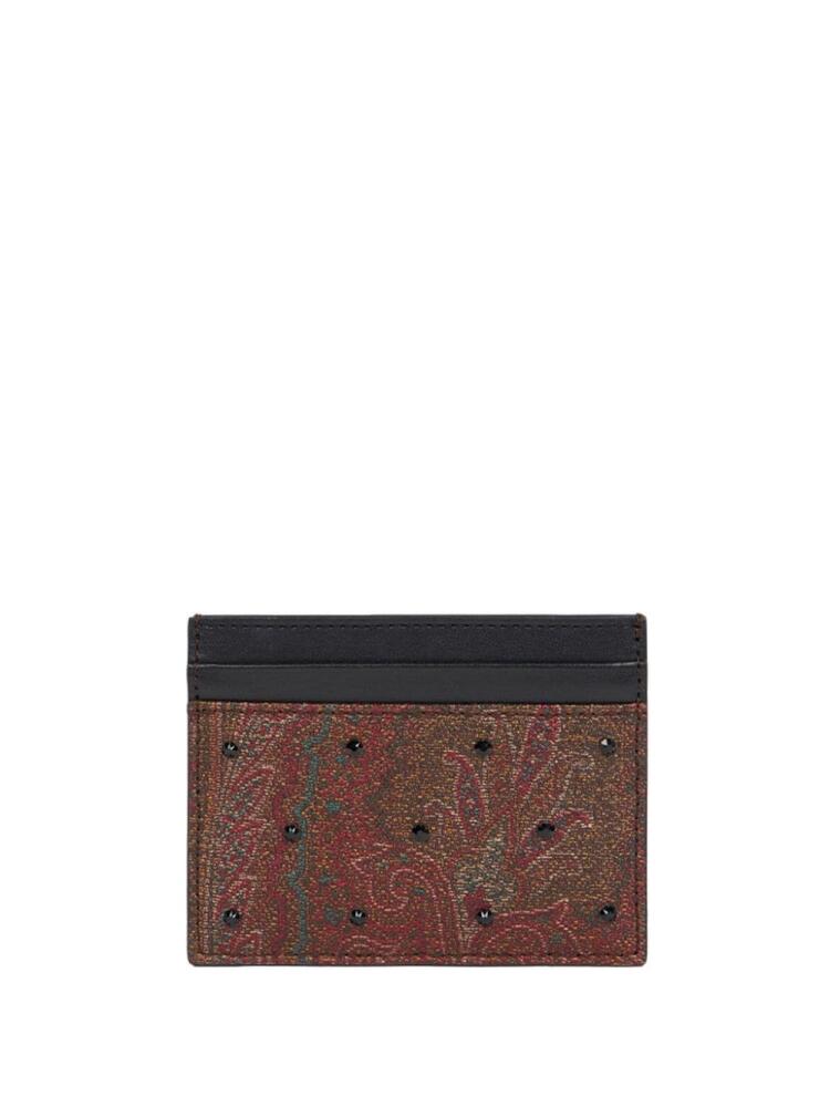 ETRO rhinestone paisley cardholder - Brown Cover