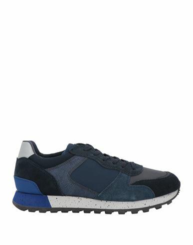 Geox Man Sneakers Midnight blue Leather, Textile fibers Cover