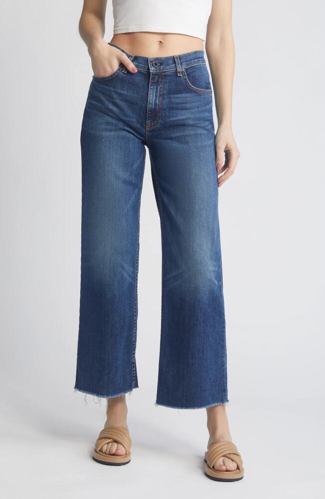 ASKK NY Frayed High Waist Ankle Wide Leg Jeans in Chevelle Cover