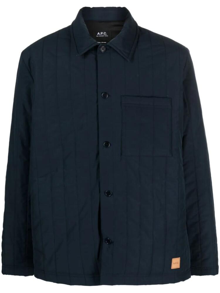 A.P.C. Hugo quilted jacket - Blue Cover