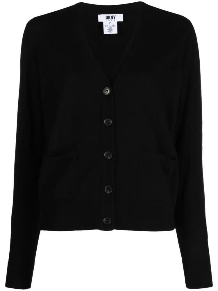 DKNY long-sleeve wool cardigan - Black Cover