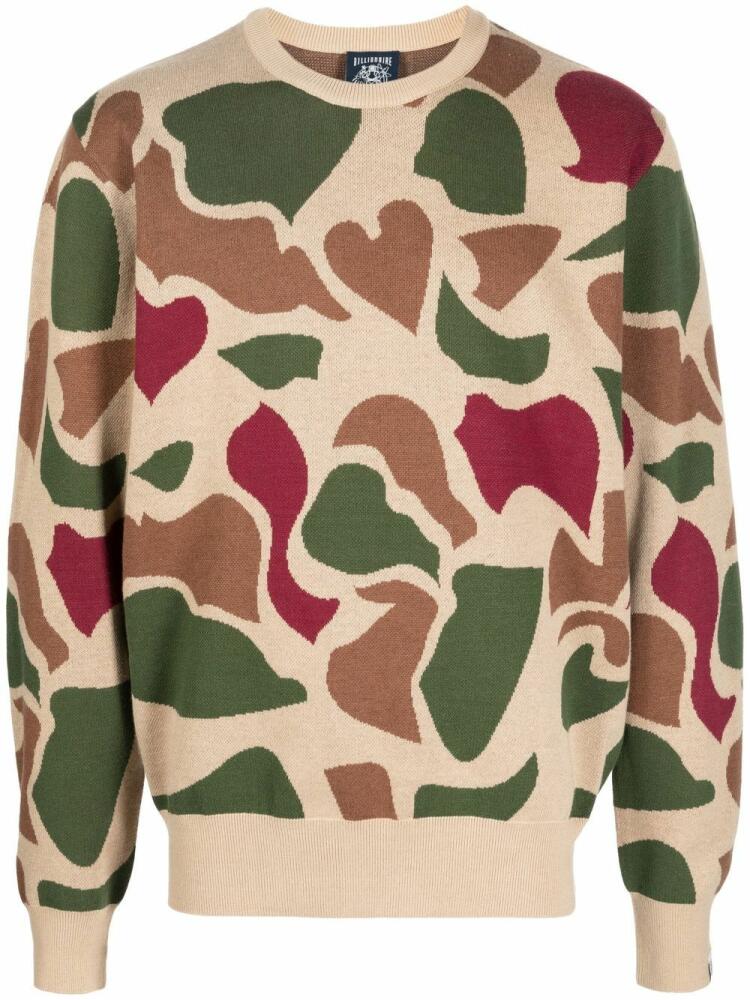 Billionaire Boys Club camouflage-pattern crew neck jumper - Brown Cover