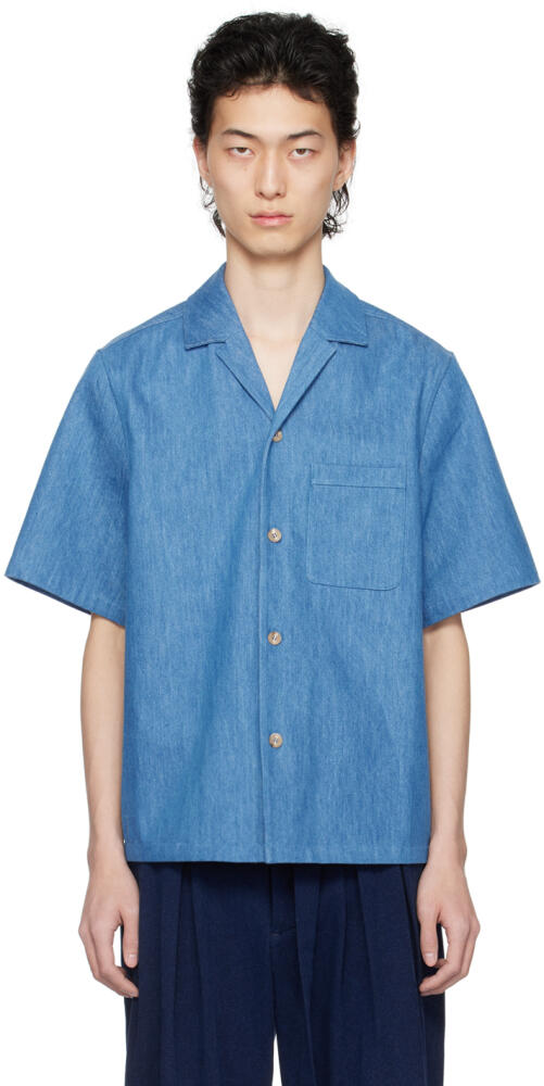 King & Tuckfield Blue Pocket Denim Shirt Cover