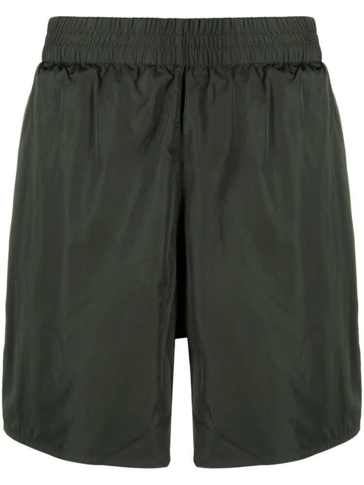 Jil Sander logo-print straight-leg track shorts - Green Cover